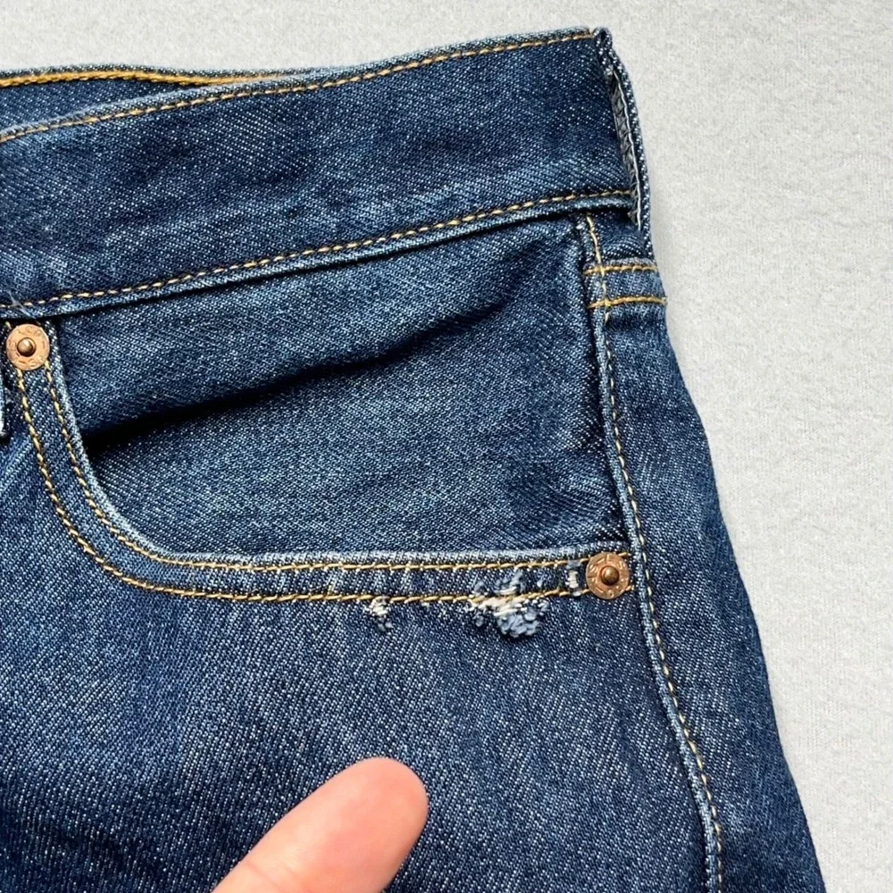 VTG Levi's 501 Raw‎ Denim Look Jeans Mens 38x34 fit(34x32) Dark Wash Rigid Y2K
